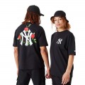 NEW ERA MLB FLORAL GRAPHIC OS TEE NEYYAN  BLKWHI