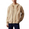 CALVIN KLEIN BADGE ZIP THROUGH HOODIE