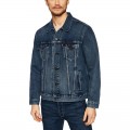 LEVI'S THE TRUCKER JACKET DARK INDIGO - WORN IN