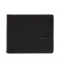 CALVIN KLEIN LOGO EMBOSS BIFOLD W/COIN