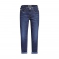 LEVI'S MID RISE BOYFRIEND DARK INDIGO - WORN IN