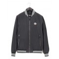 BASEHIT MEN'S WASHED JACKET WITH RIB BOTTOM